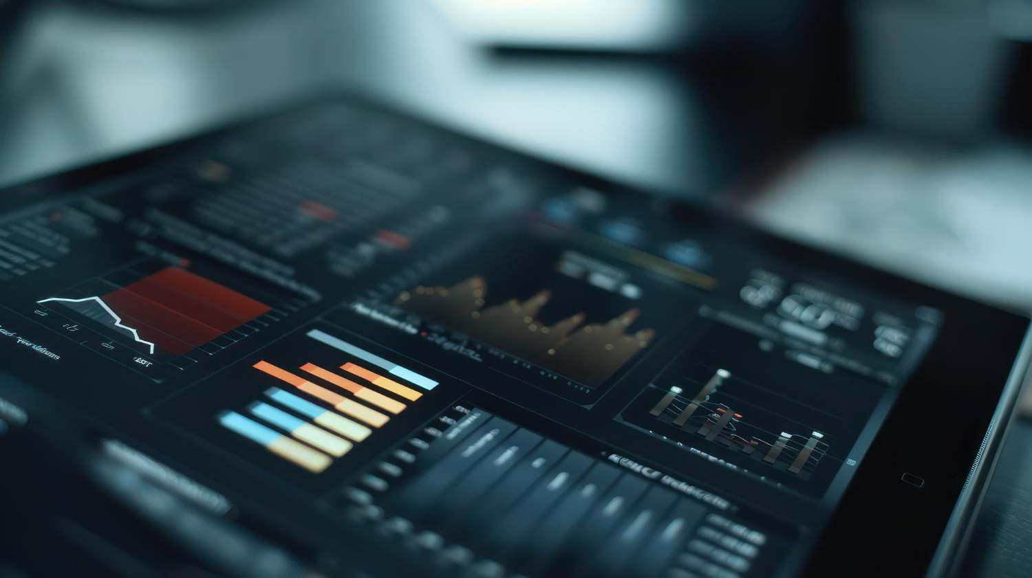 Analytics dashboard showing pageview metrics on tablet