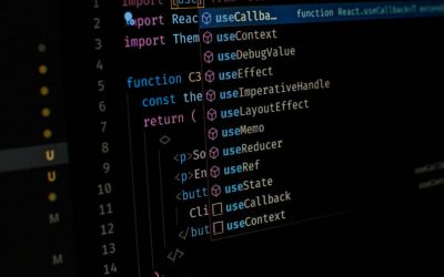 Source code open in a developer editor, illustrating how open-source analytics lets you audit the code